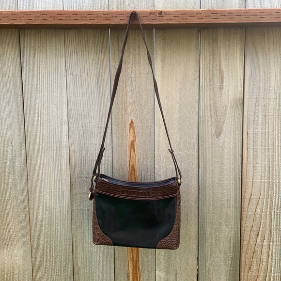 Brahmin Tuscan Brown Croc Embossed crossbody handbag - Picture 5 of 16